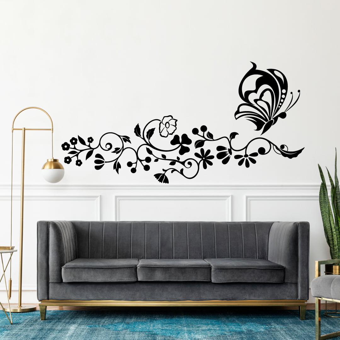 Vinilo decorativo Susi - rama Floral con mariposa